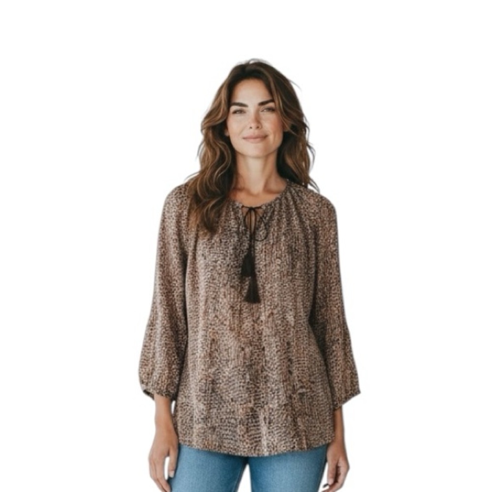 Joie Silk comfort career, corp core, contemporary, sheer long sleeve shirt